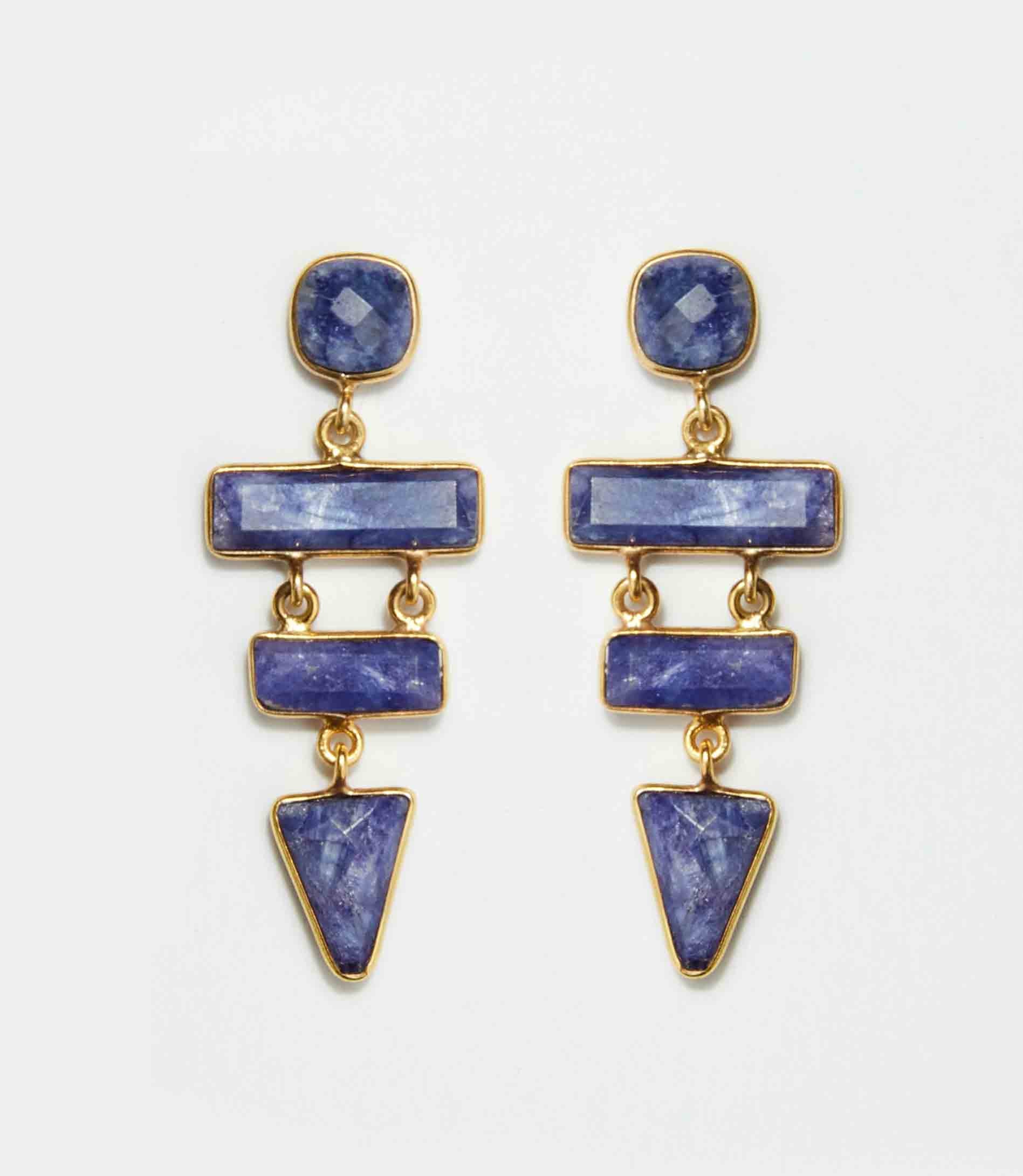 Gemstone Dangle Earrings
