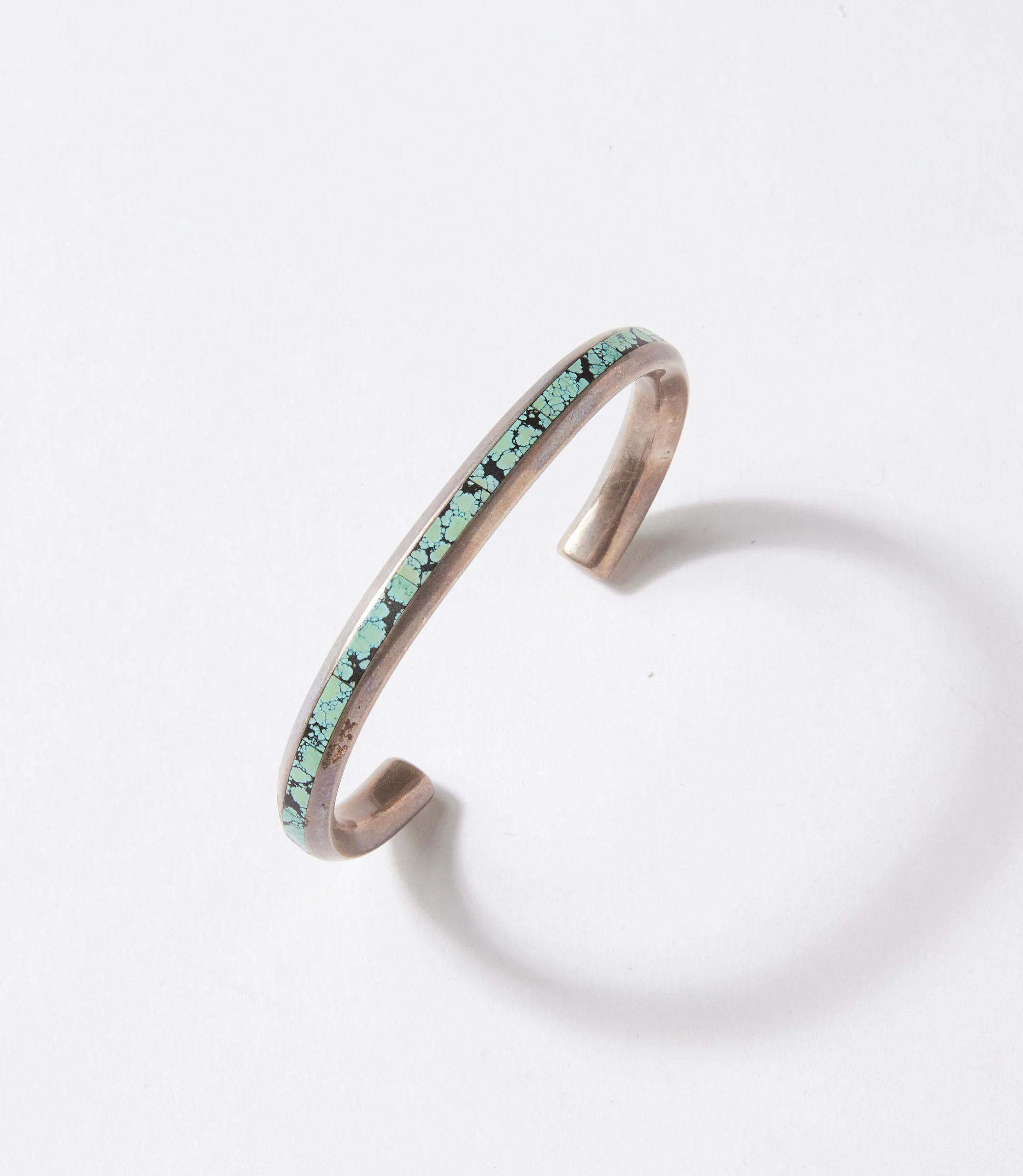 Vintage Turquoise Inlay Cuff Bracelet