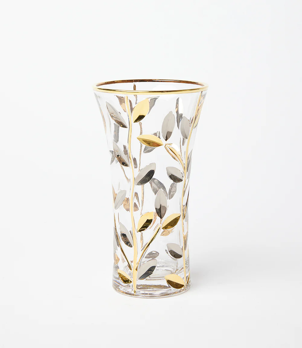 Handpainted Crystal Vase