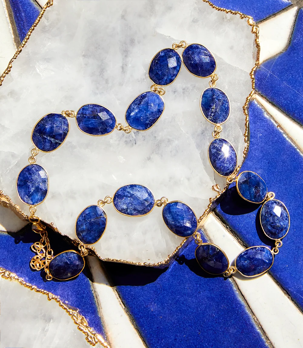 Gemstone Bezel Necklace