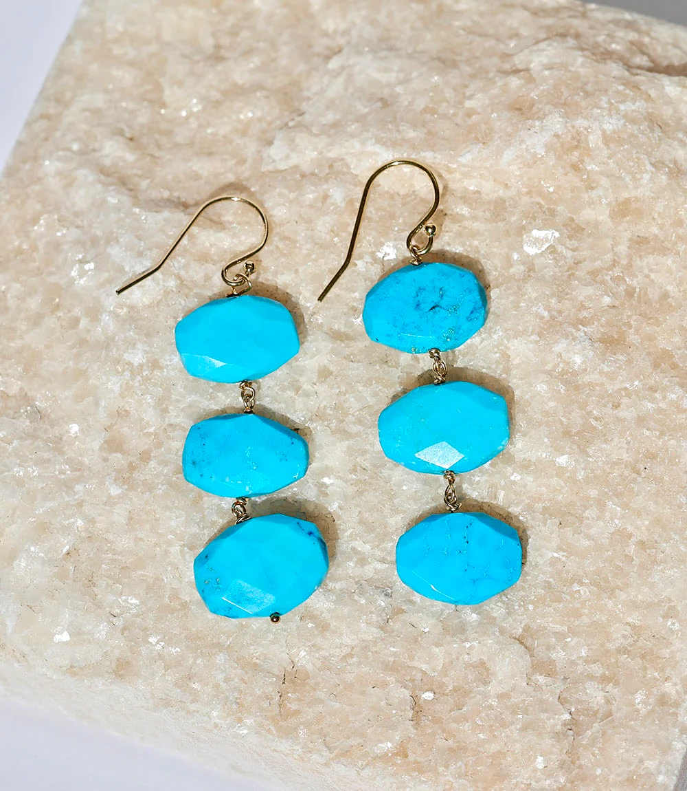 Tiered Gemstone Earrings