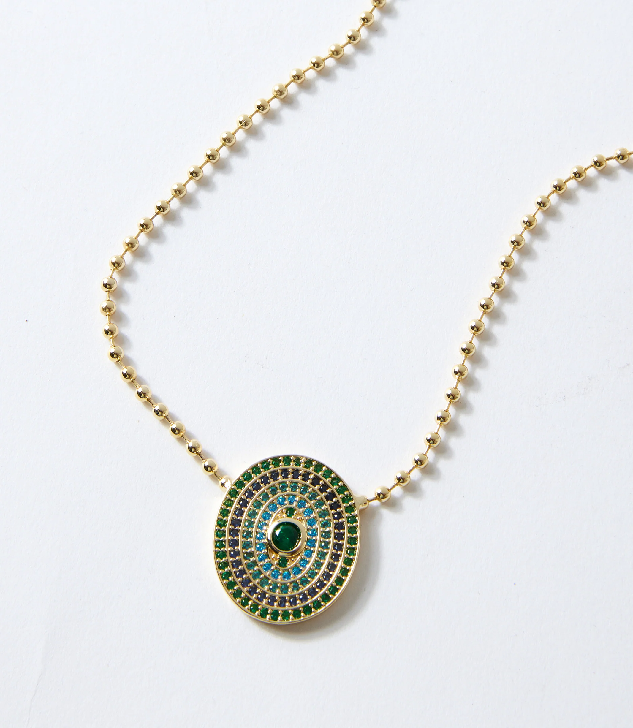 Gemstone Disc Necklace
