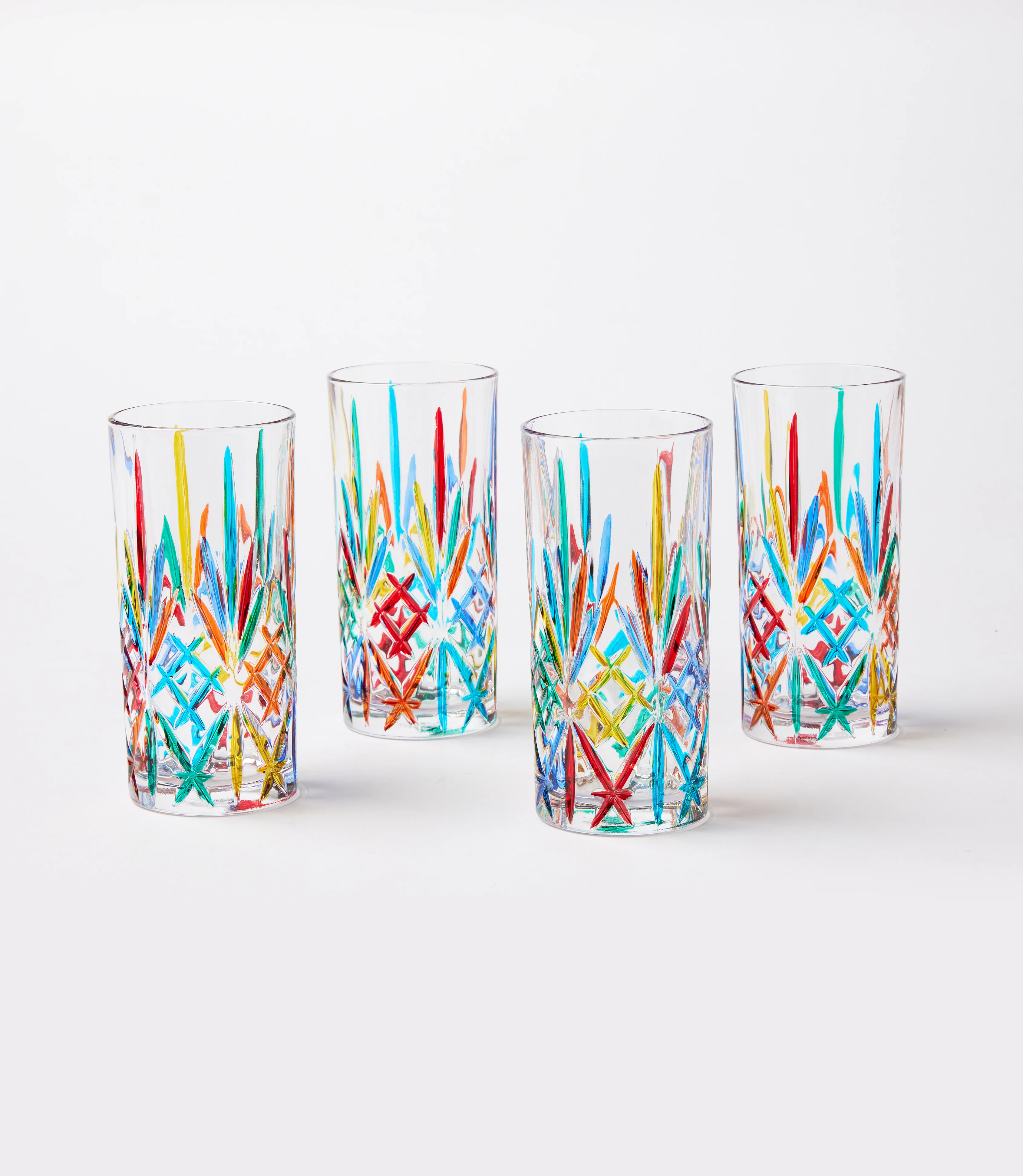 Hand-Painted Crystal Drinking Glass