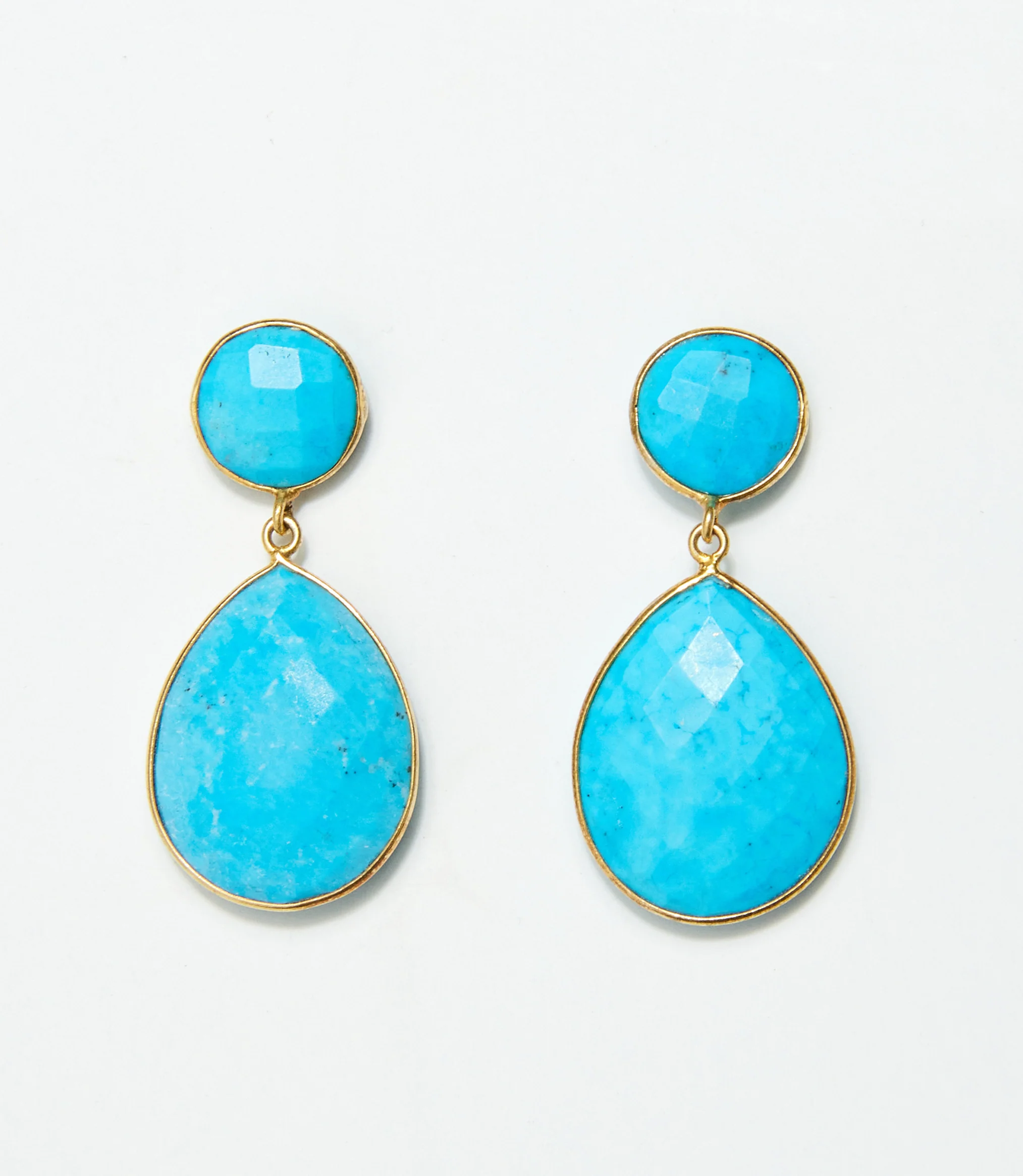 Teardrop Gemstone Drop Earrings