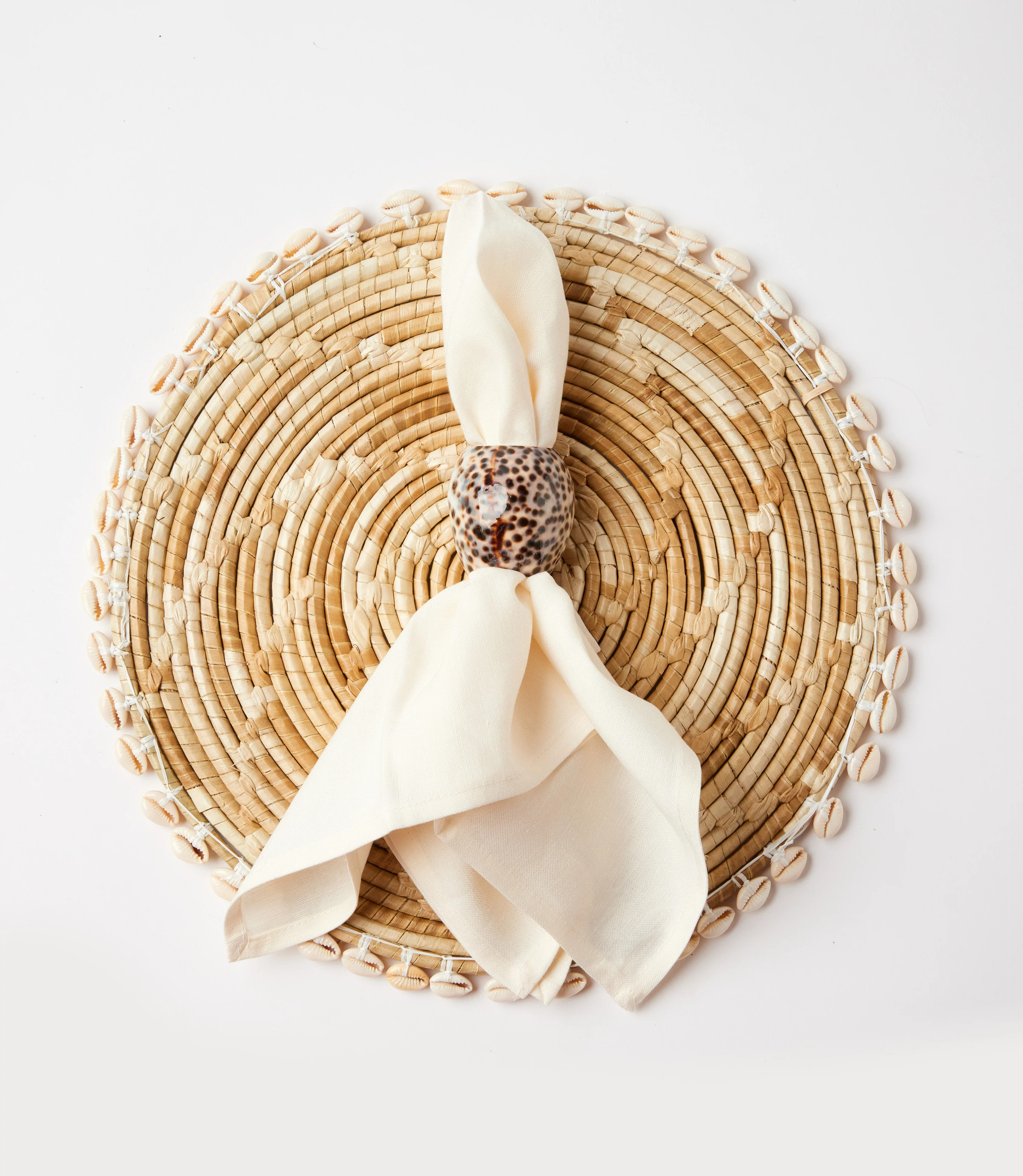Cowrie Napkin Rings Set Of 4