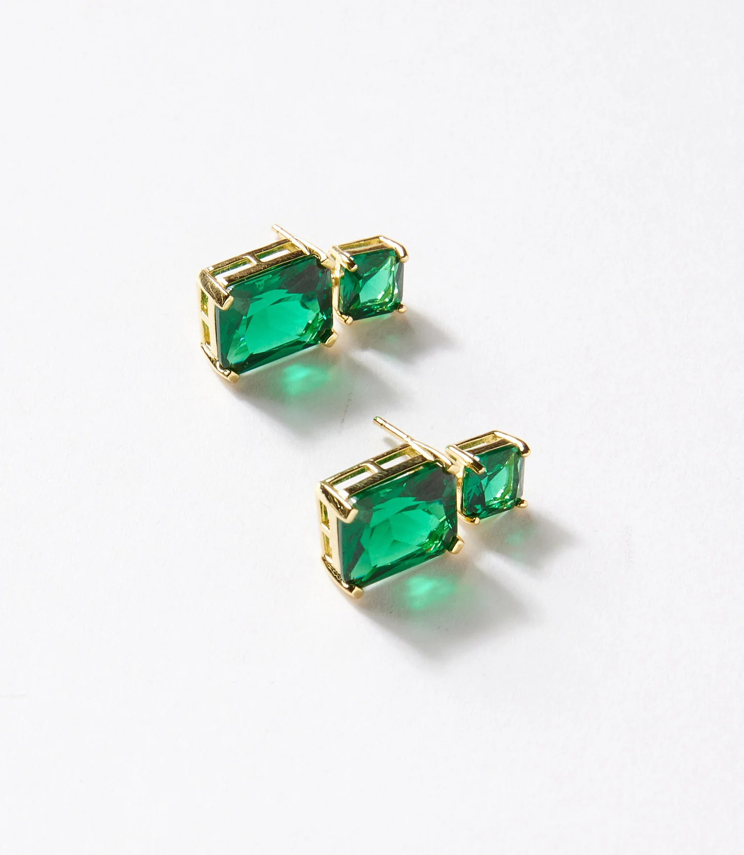 Princess Cut Drop Earrings