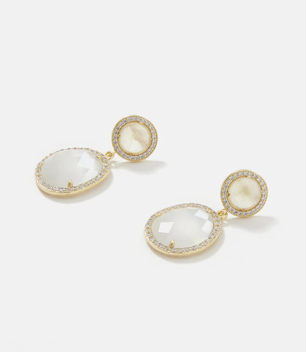 Pavé Double Drop Earrings