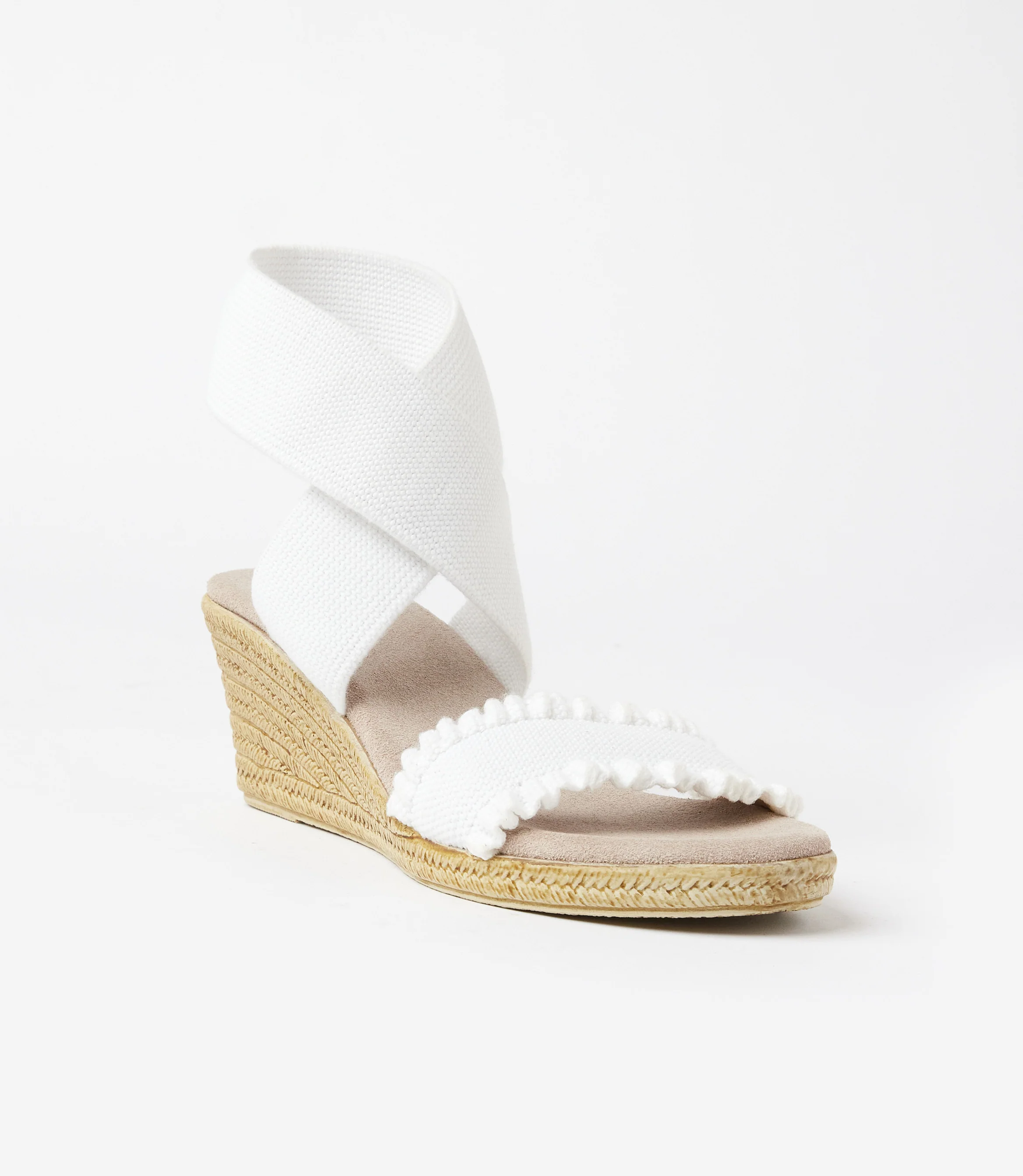 Carolina Scalloped Espadrille Wedge Sandals