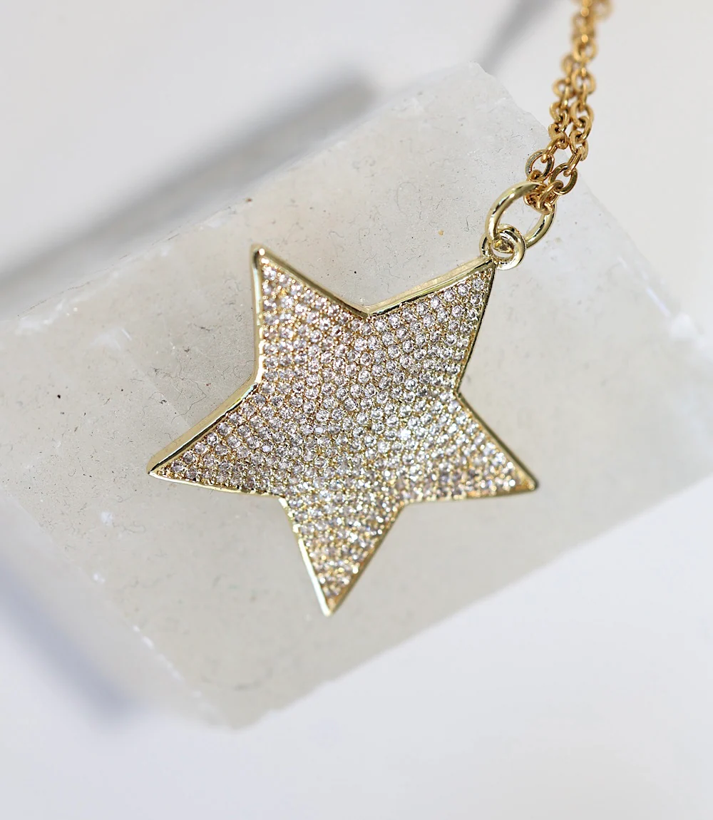 Pavé Star Pendant Necklace