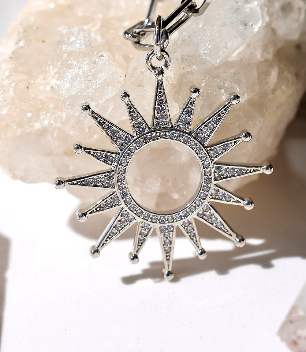 Pavé Sunburst Necklace