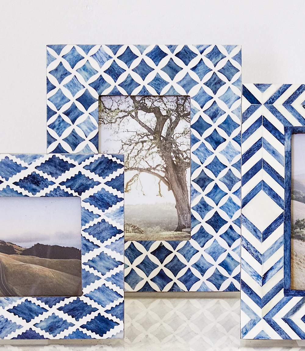 Mosaic Bone Picture Frame