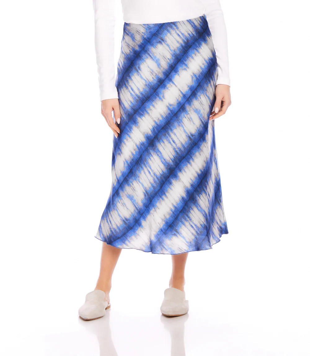 Satin Bias Cut Midi Skirt