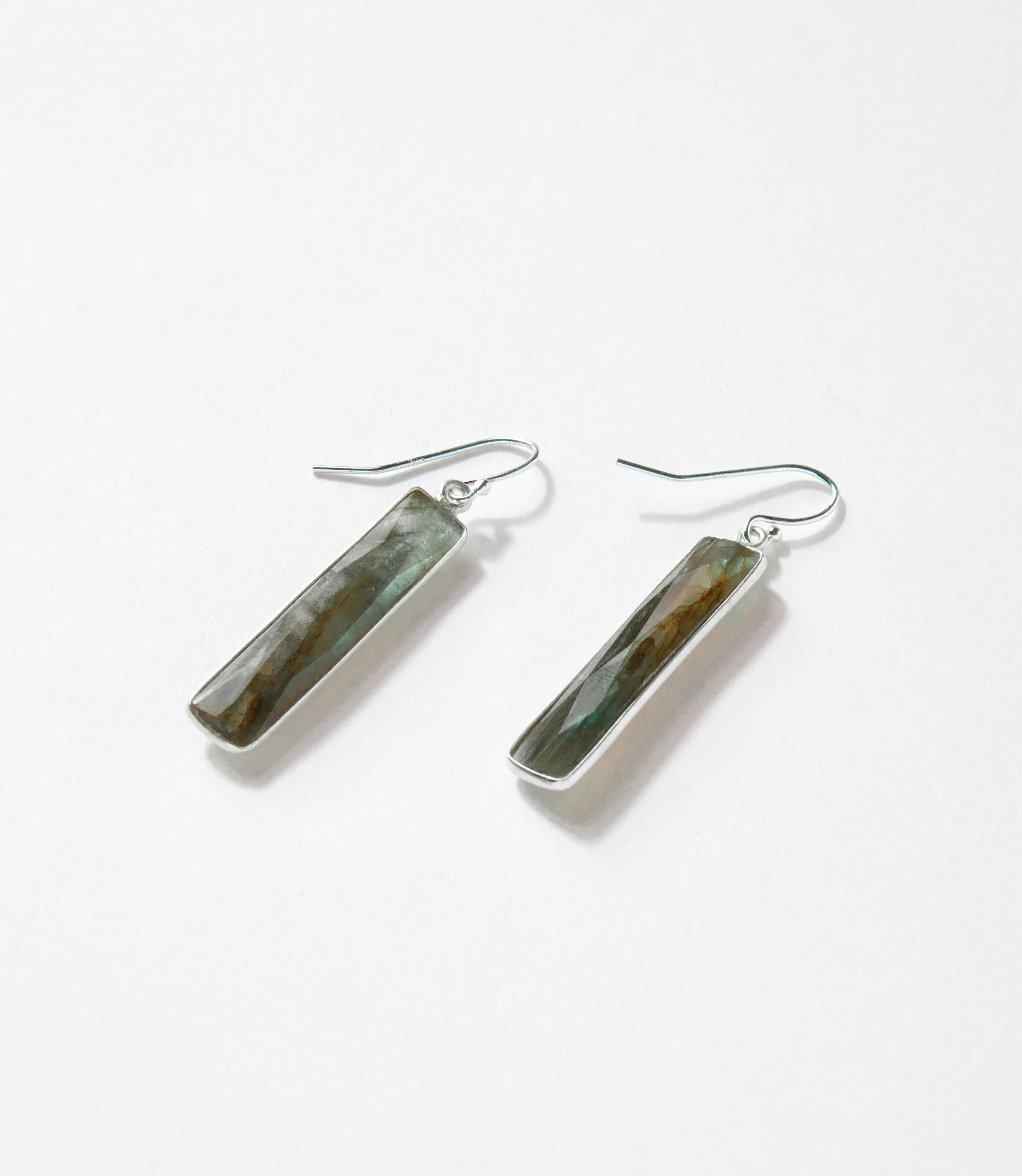 Labradorite Bar Earrings