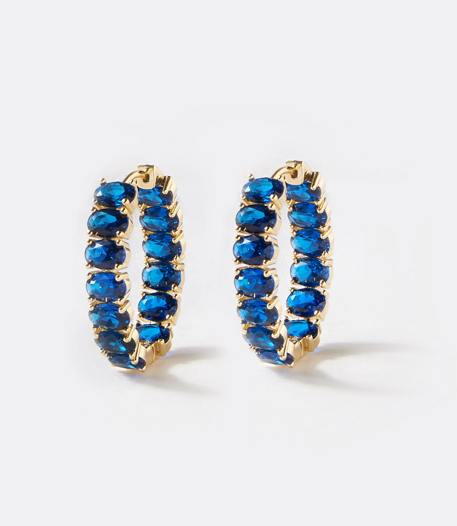 Gemstone Hoop Earrings