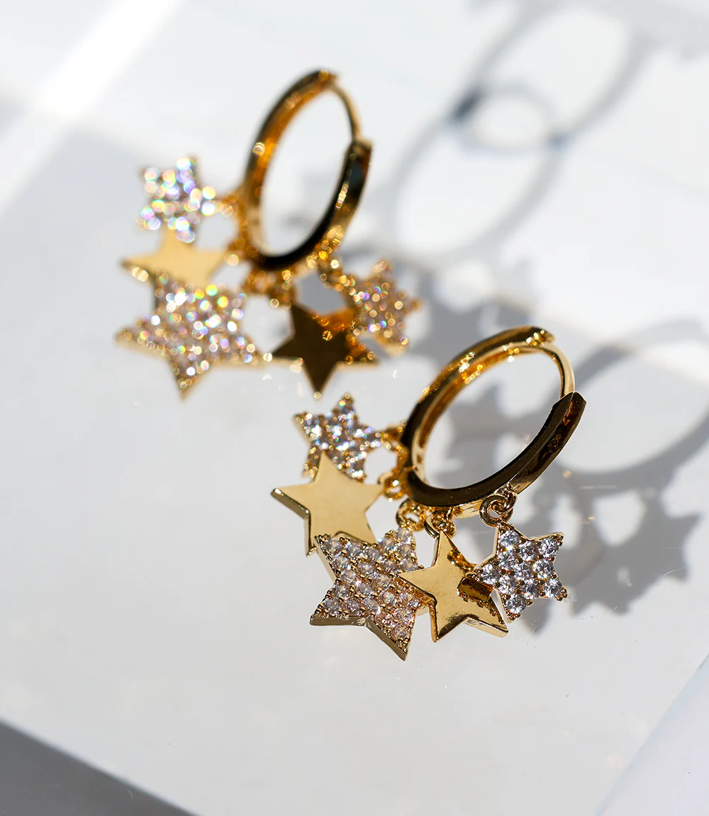 Star Huggie Earrings