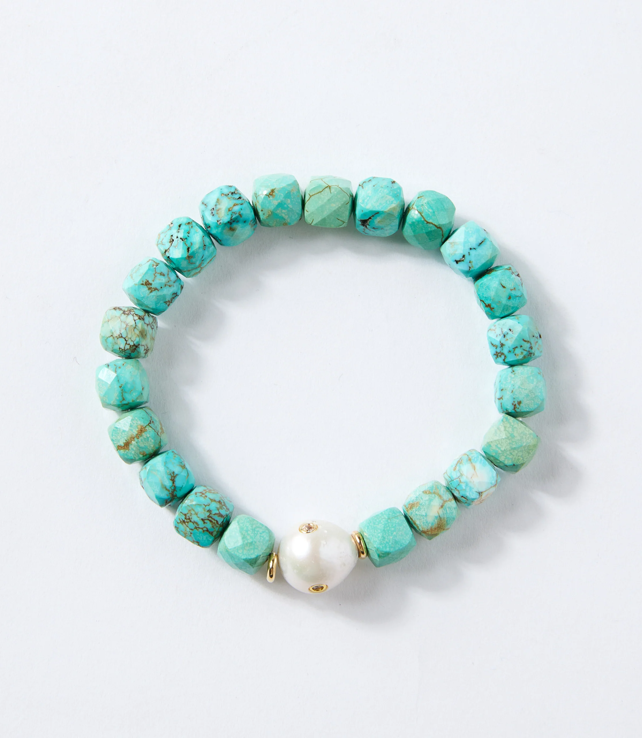 Turquoise And Pearl Bracelet