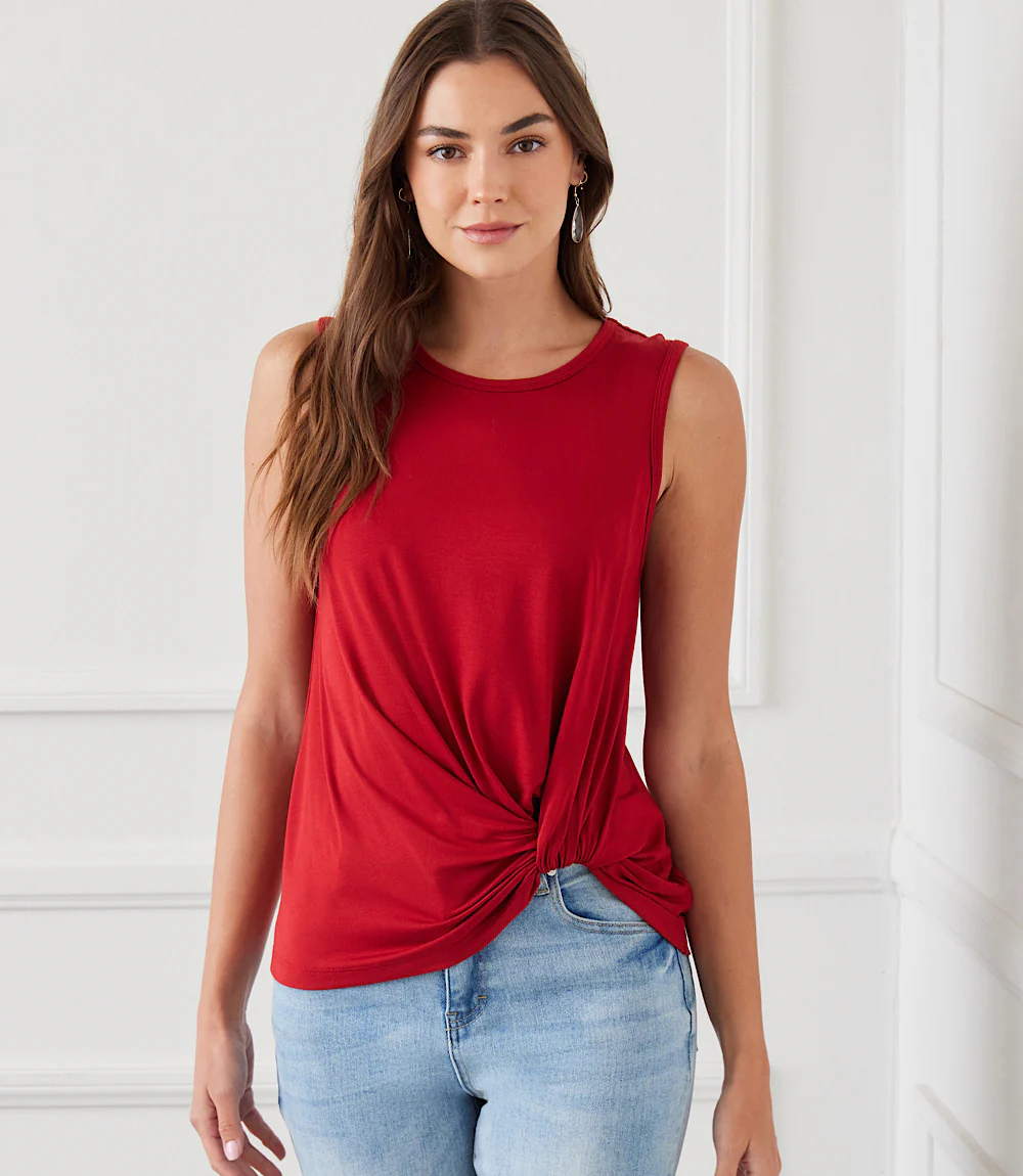 Sleeveless Pick-Up Top