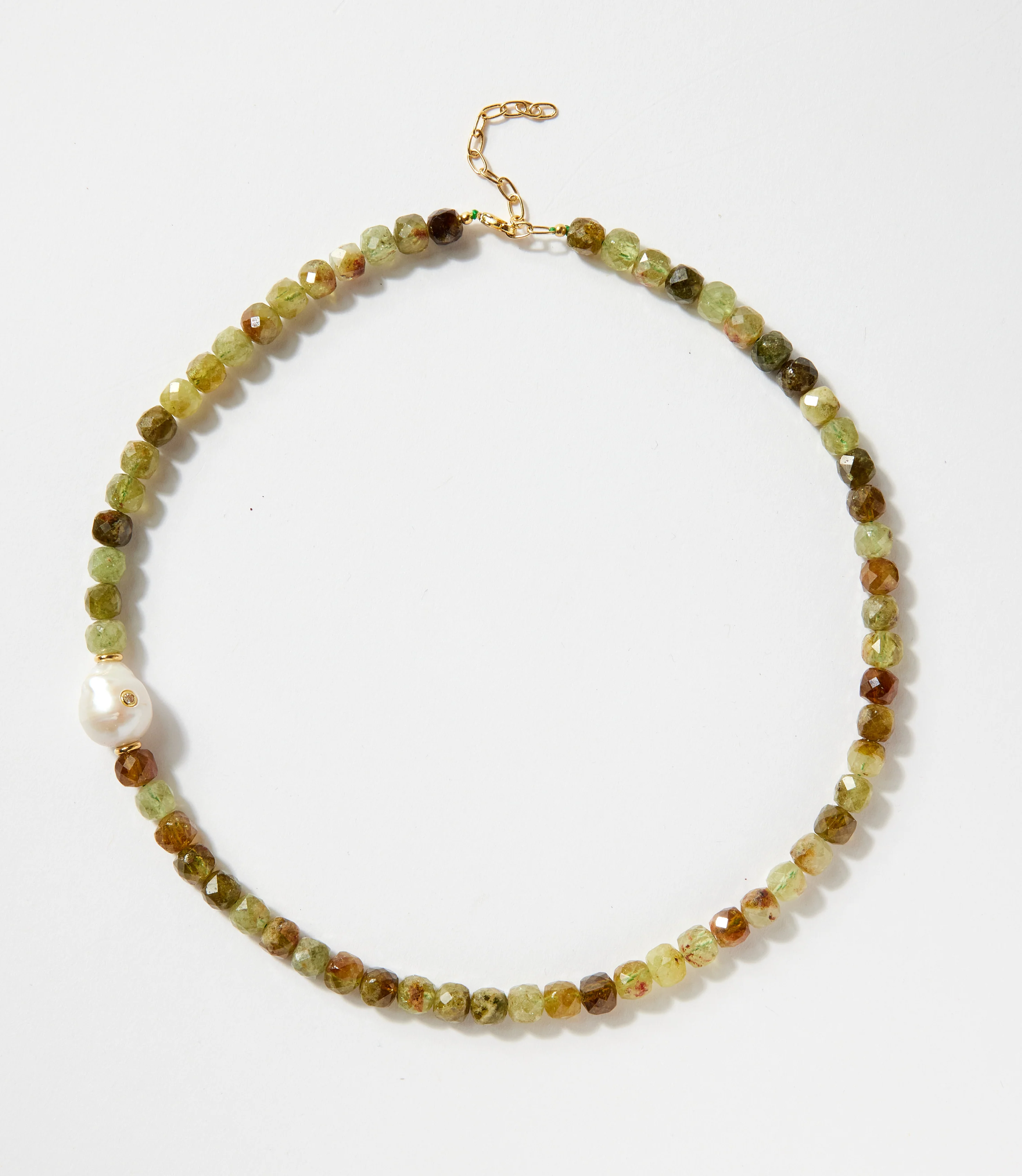 Gemstone And Pearl Necklace
