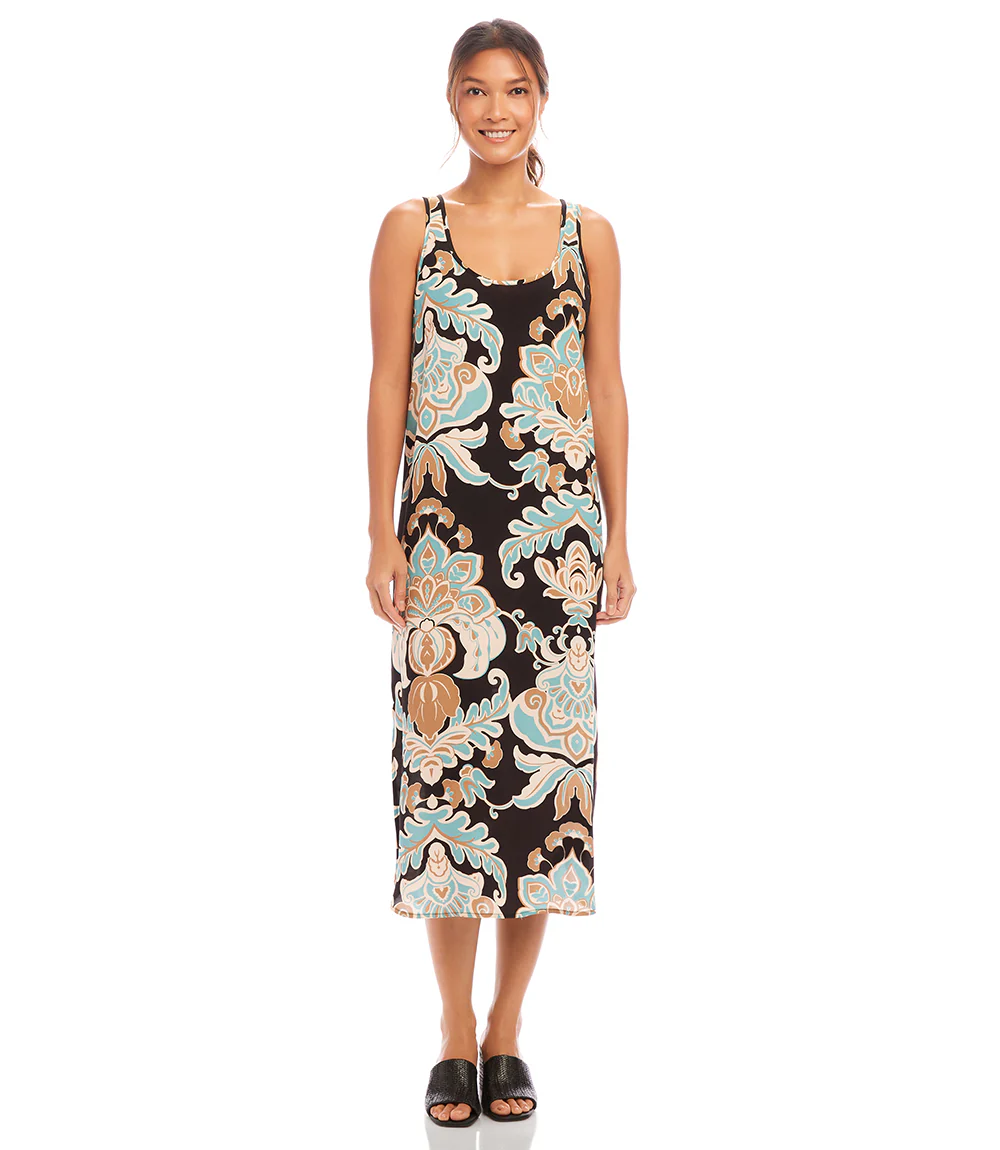 Petite Size Sleeveless Side-Slit Tank Dress