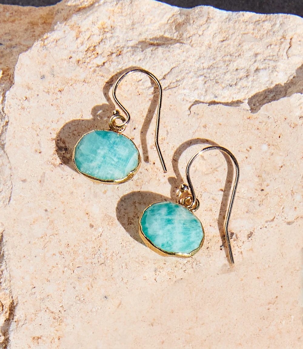 Amazonite Stone Earrings