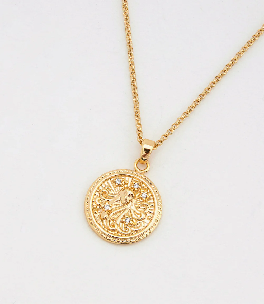Virgo Coin Necklace