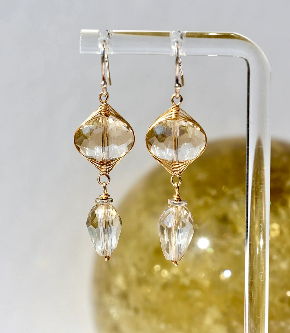 Crystal Quartz Dangle Earrings