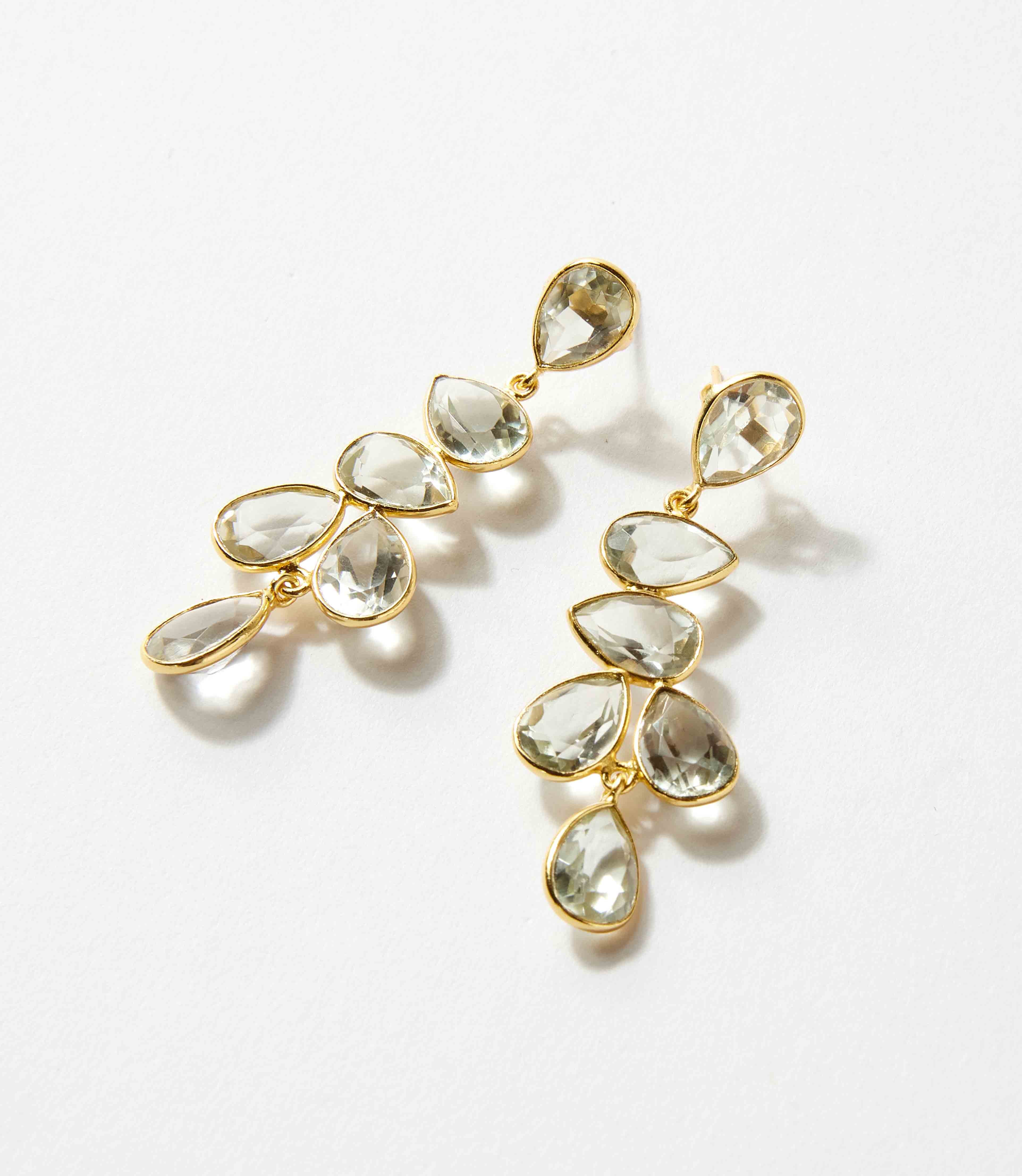 Multi Drop Gemstone Earrings