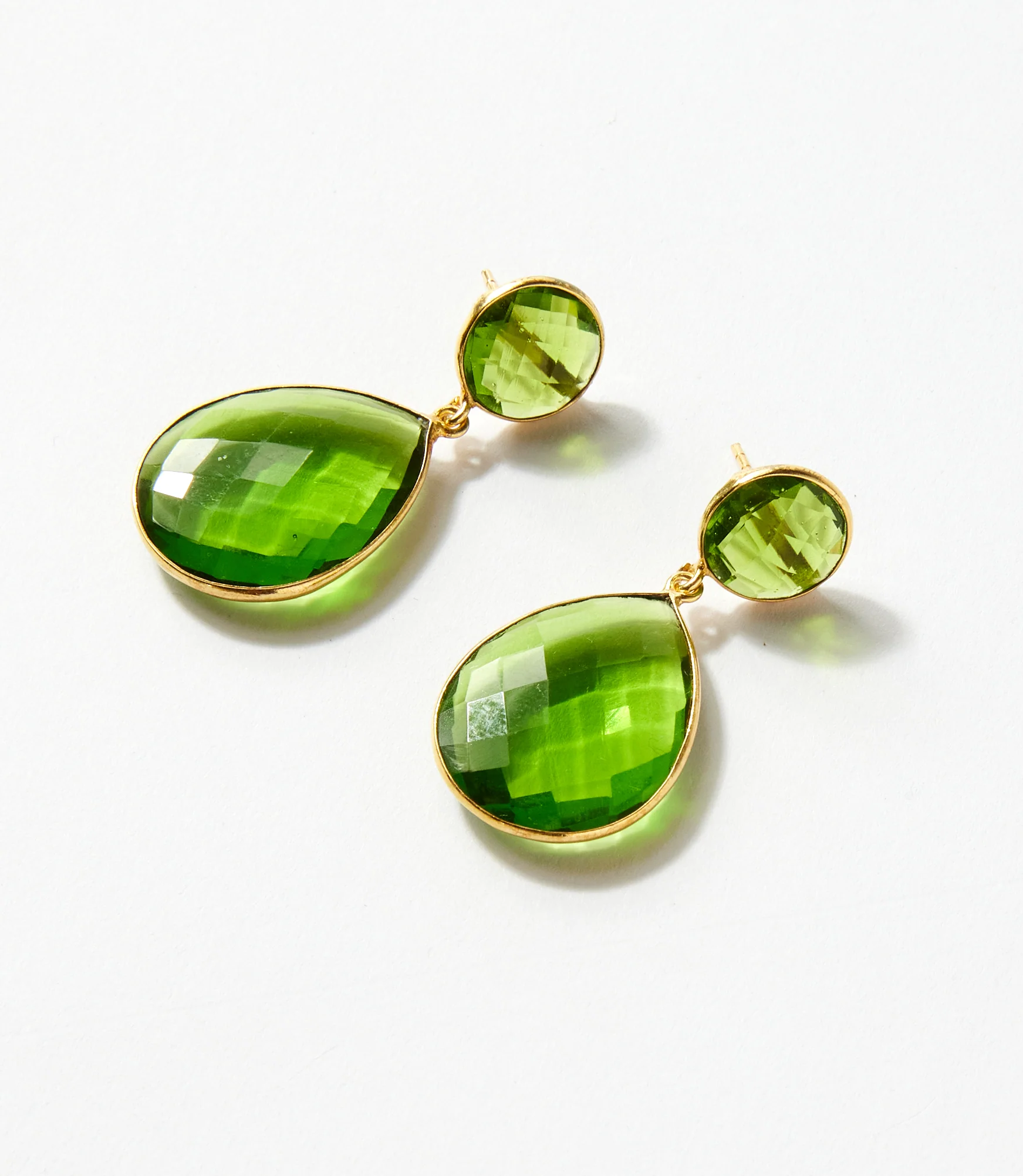 Teardrop Gemstone Drop Earrings