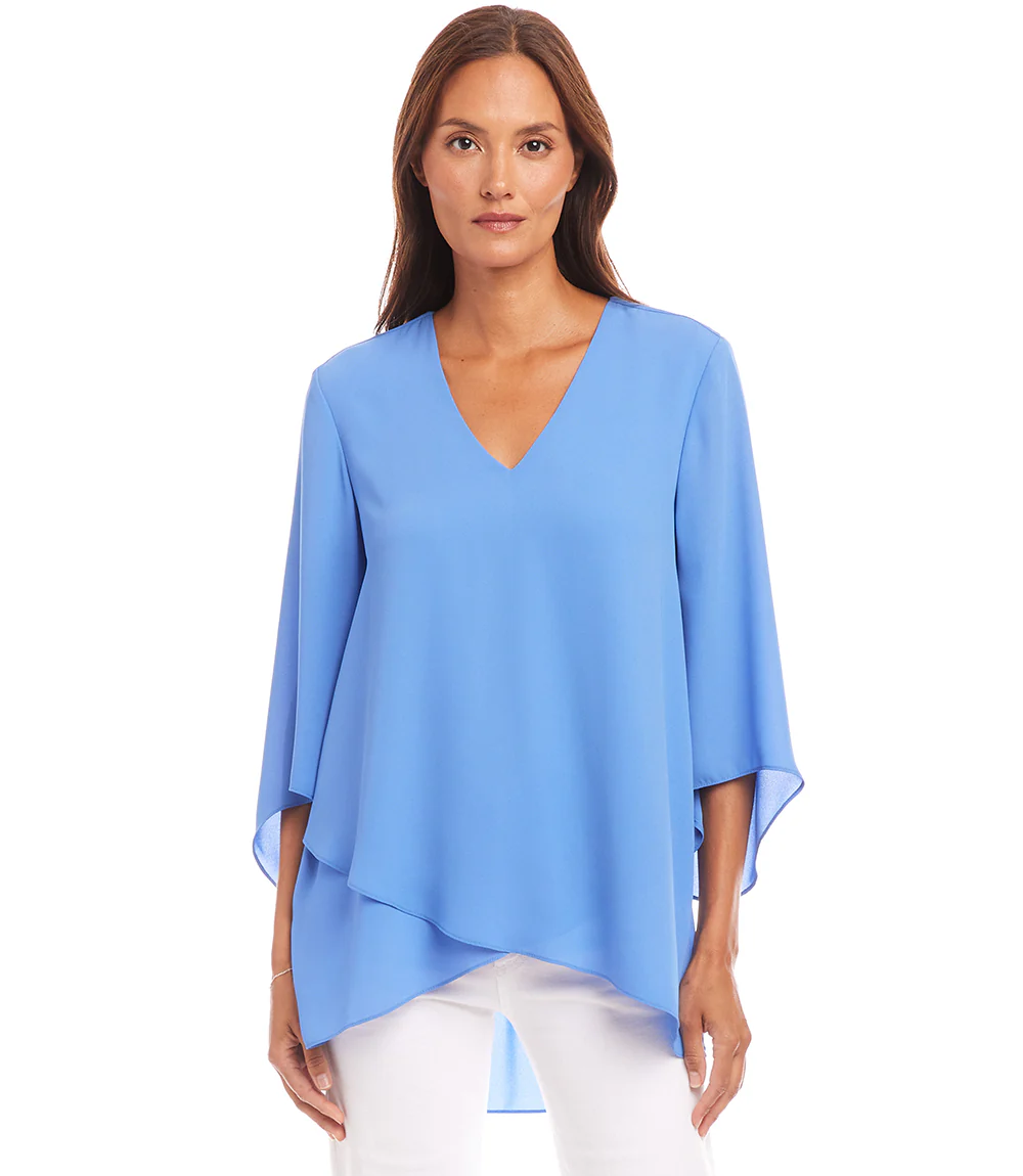 Petite Size Bracelet Sleeve Asymmetric Top