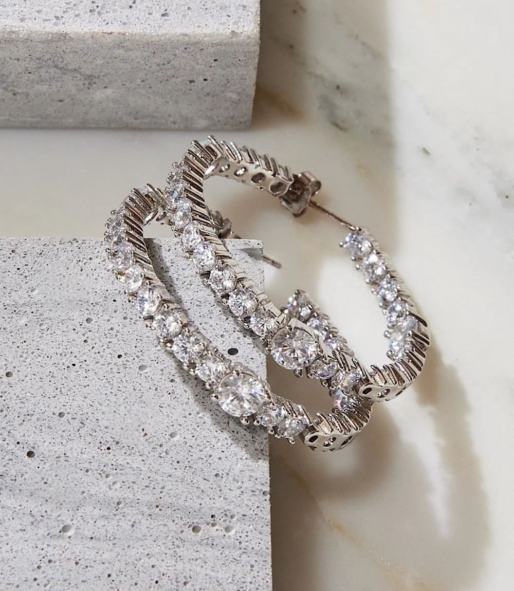 Sparkling Hoop Earrings