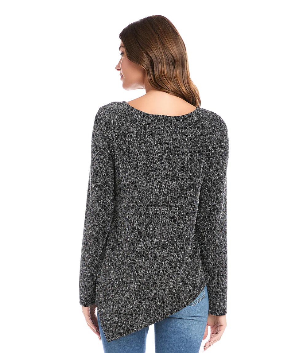 Long Sleeve Asymmetric Hem Top