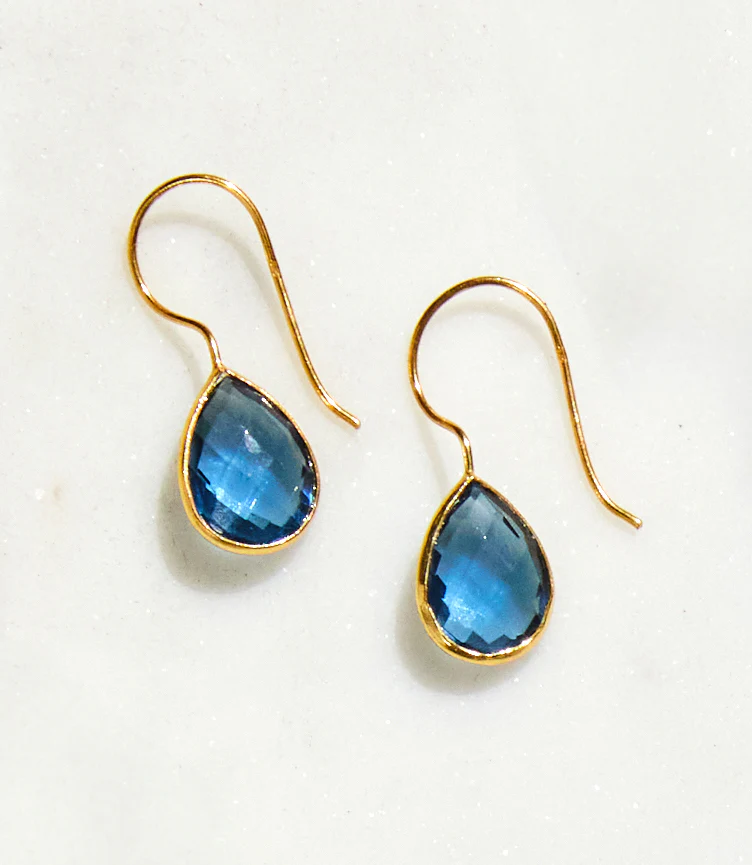 Gemstone Teardrop Earrings