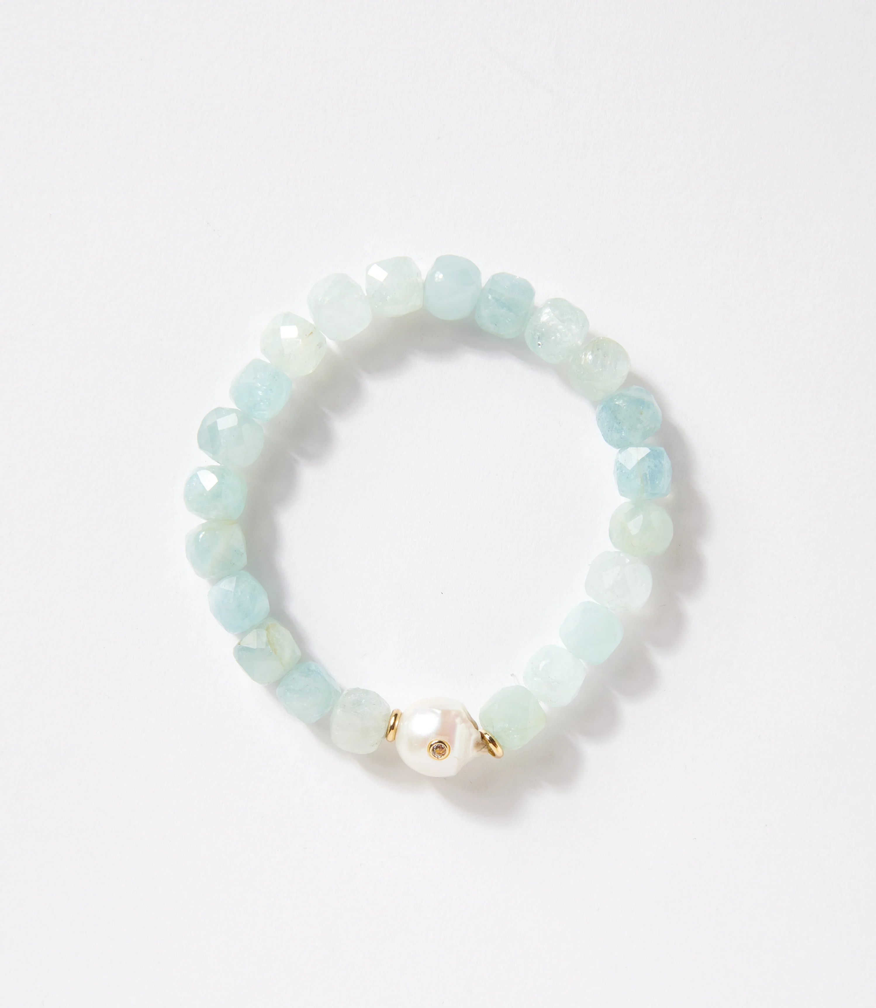 Aquamarine Beaded Bracelet