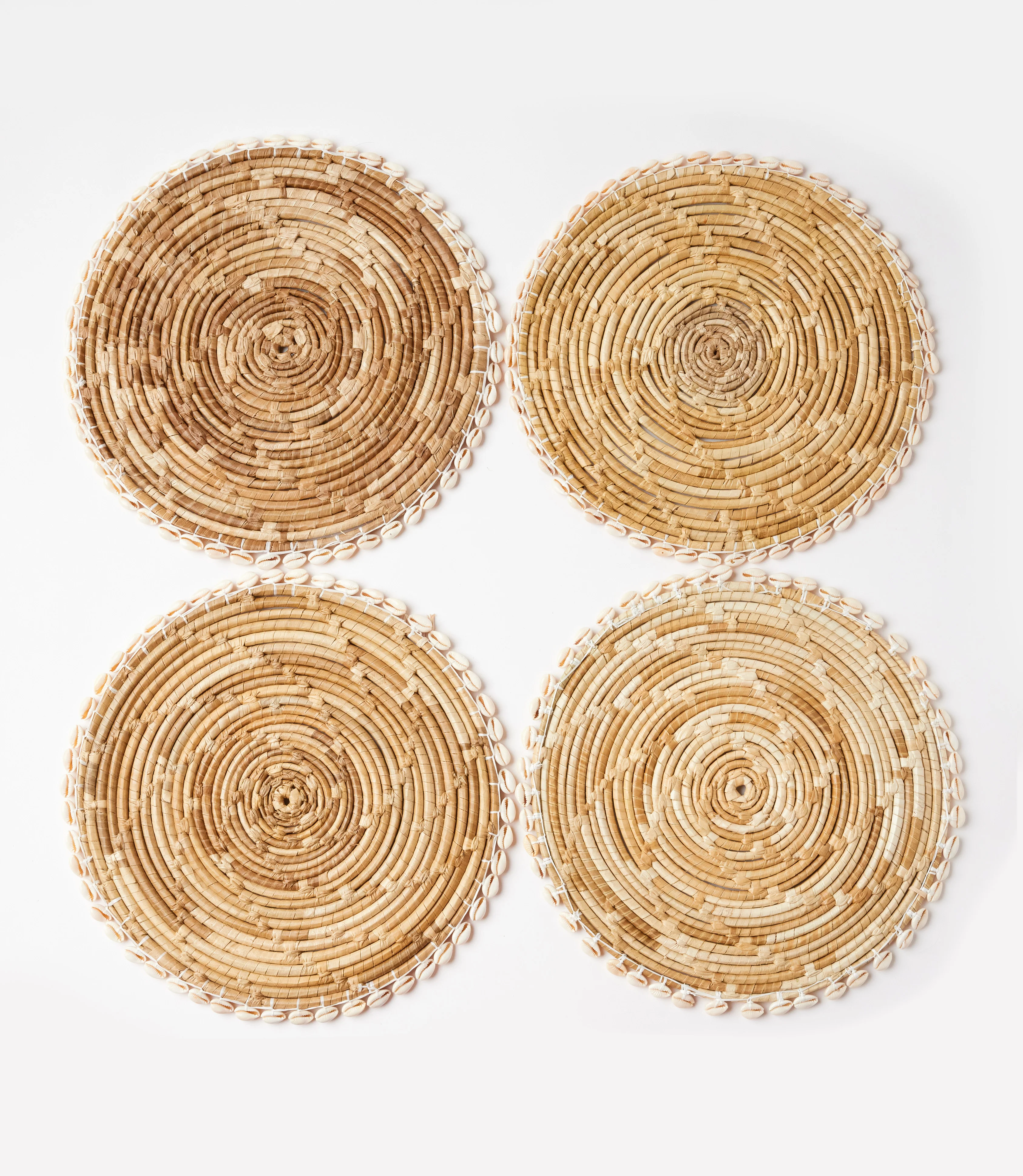 Seashell Accent Placemats, Set Of 4