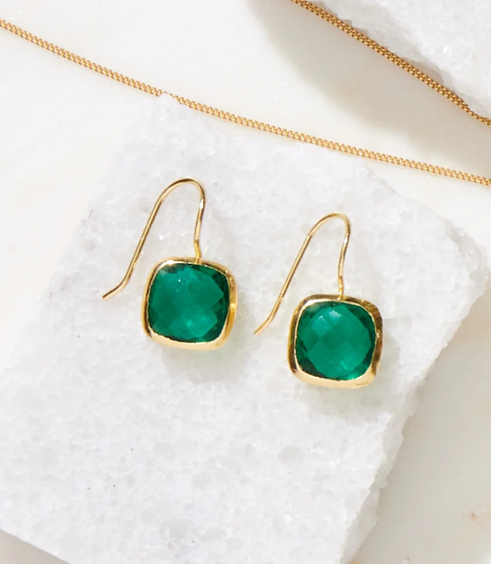 Quartz Drop Earrings