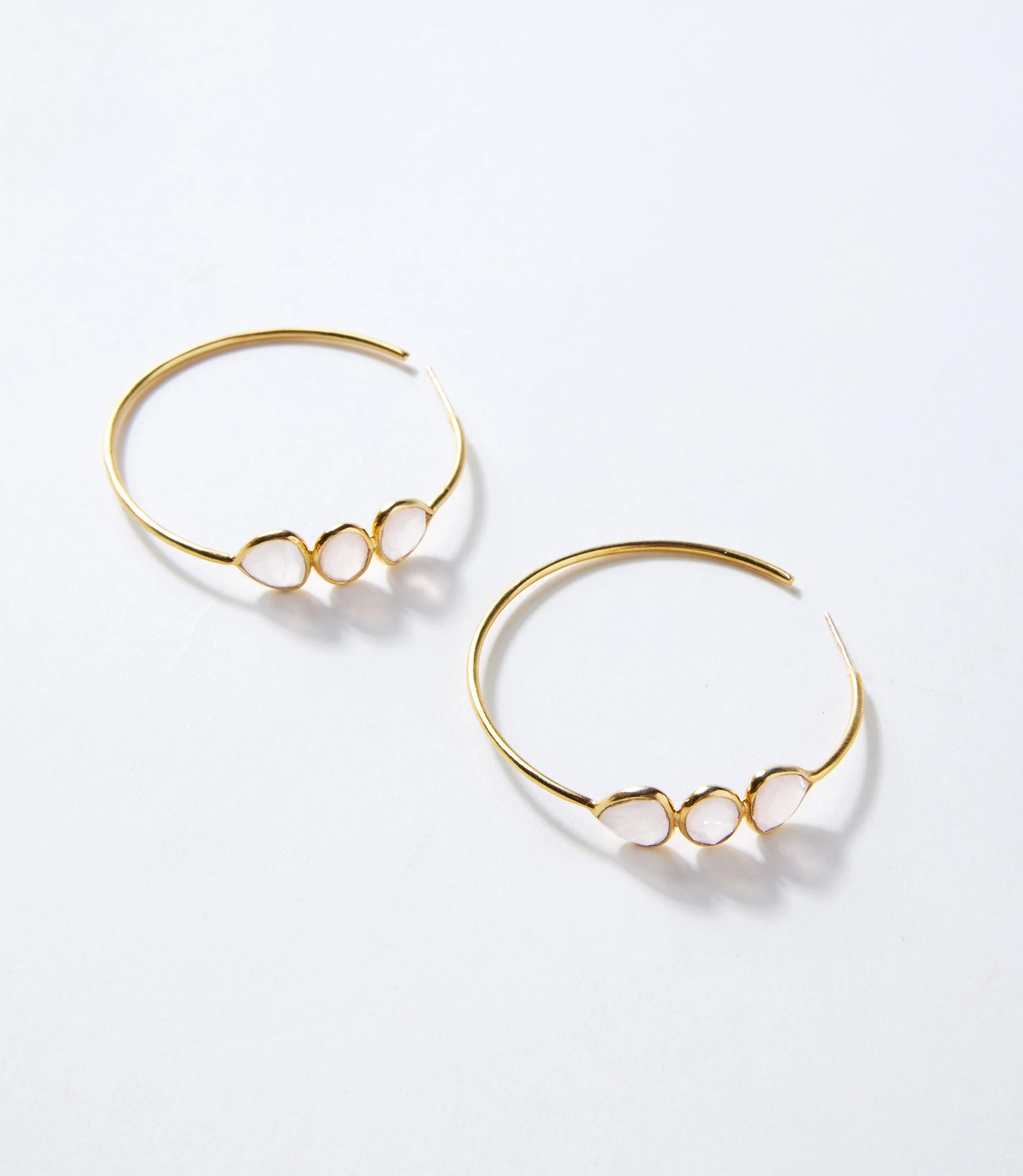 Gemstone Hoop Earrings