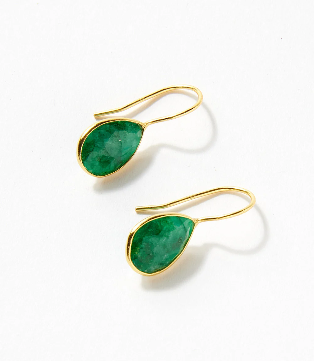 Gemstone Teardrop Earrings