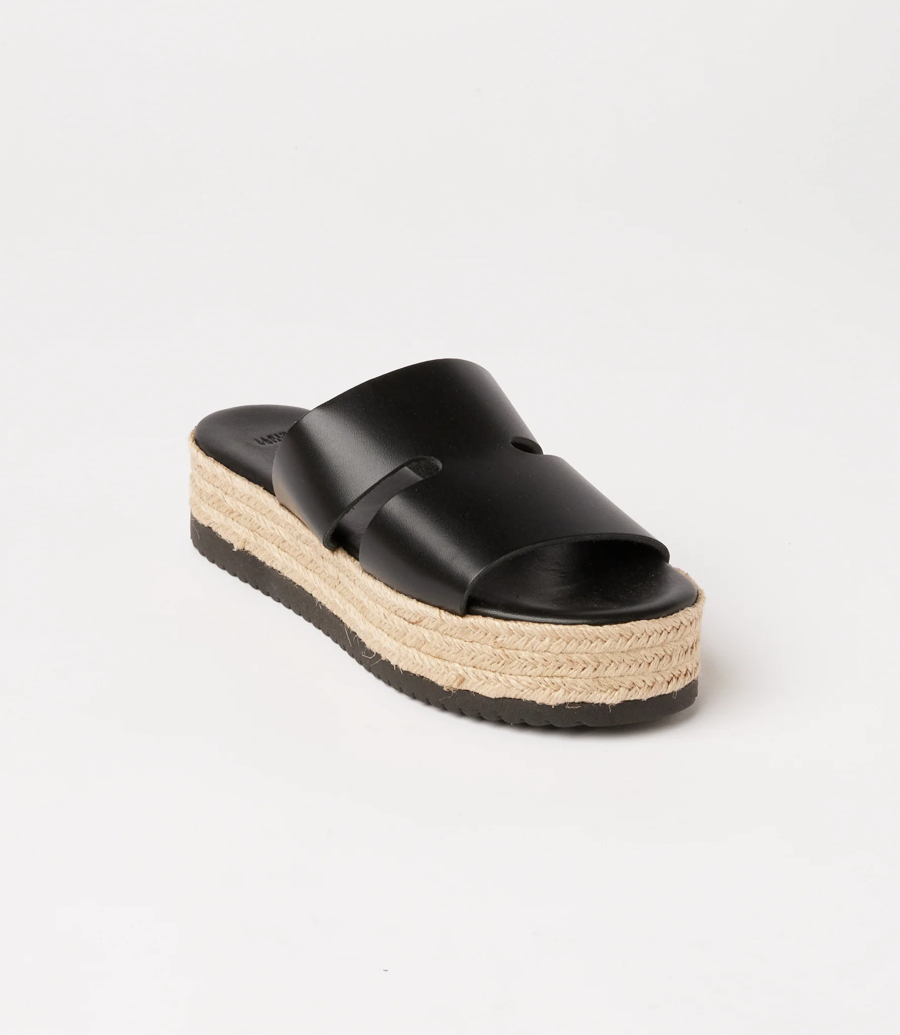 Leather Espadrille Slides