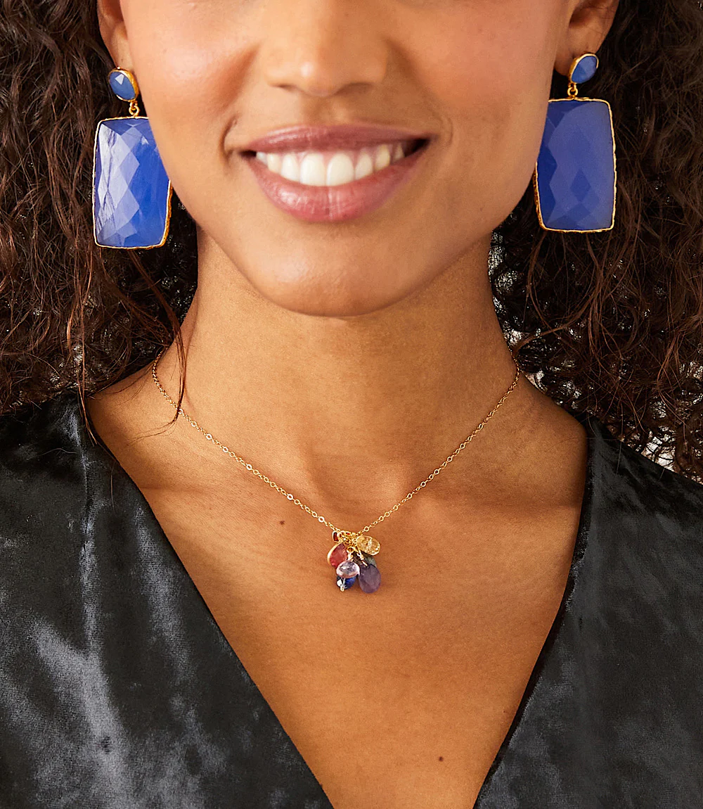 Gemstone Statement Earrings