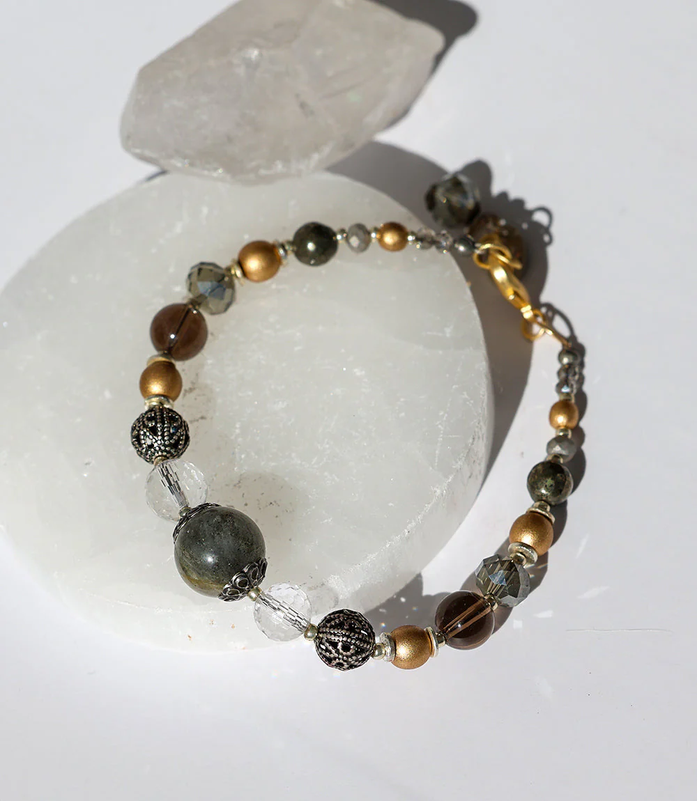 Quartz And Gemstone Bracelet