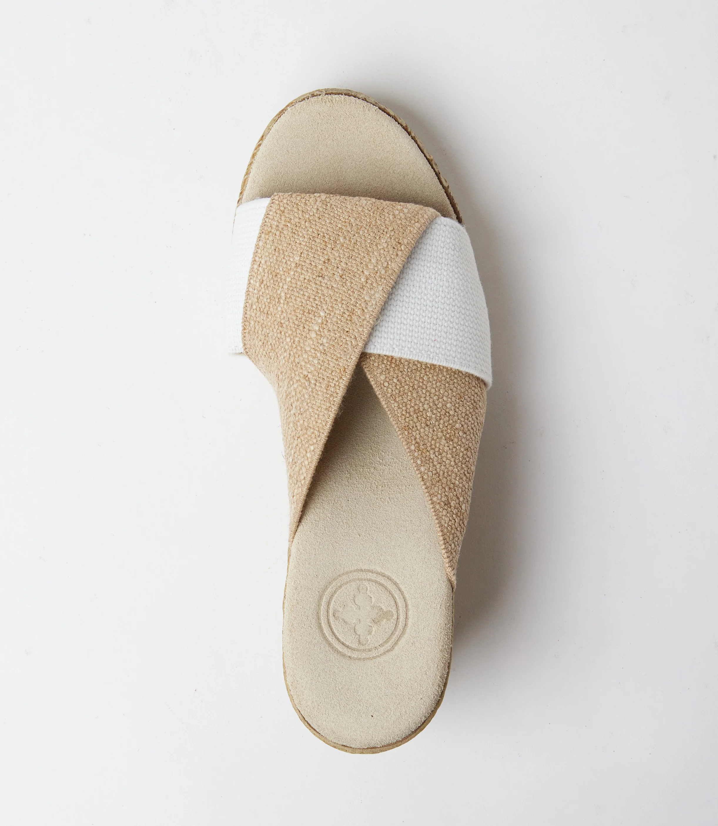 Porter Two Toned Linen Espadrille Wedge Sandals