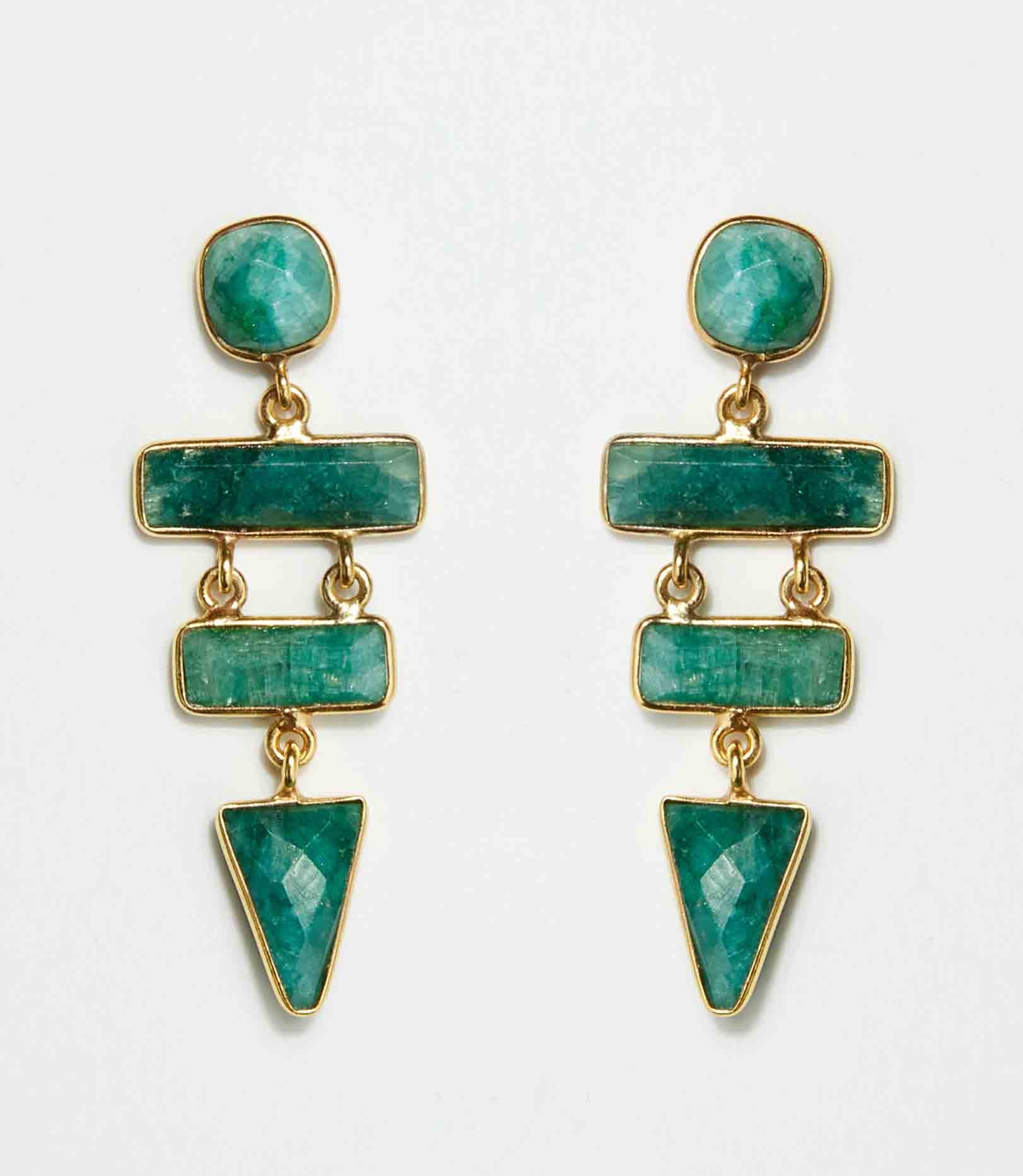 Gemstone Dangle Earrings