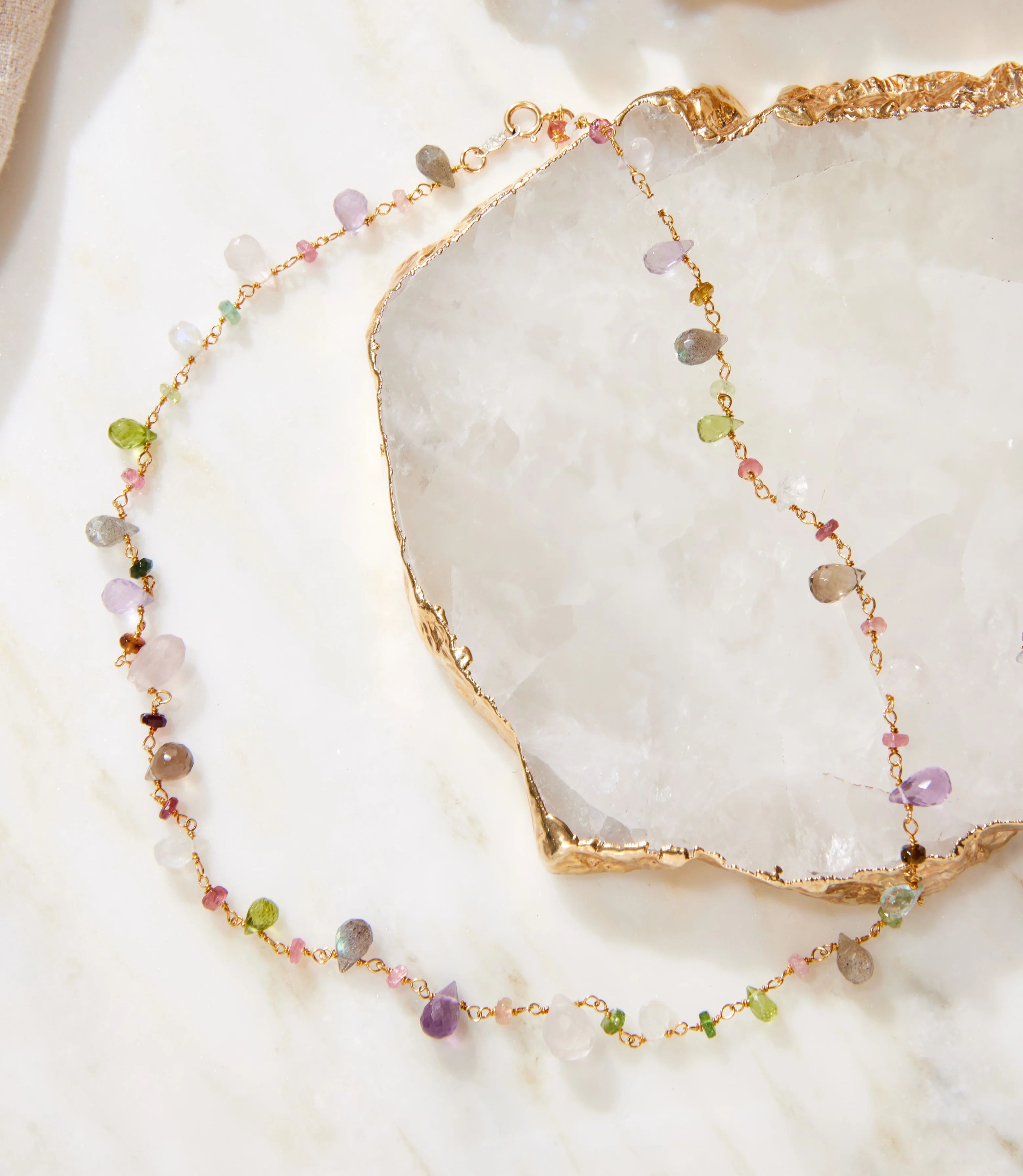 Multi Gemstone Short Necklace