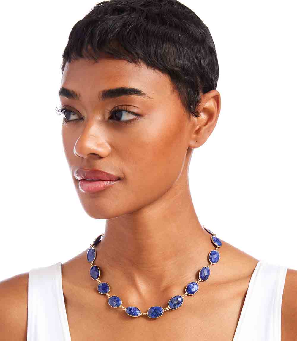 Gemstone Bezel Necklace