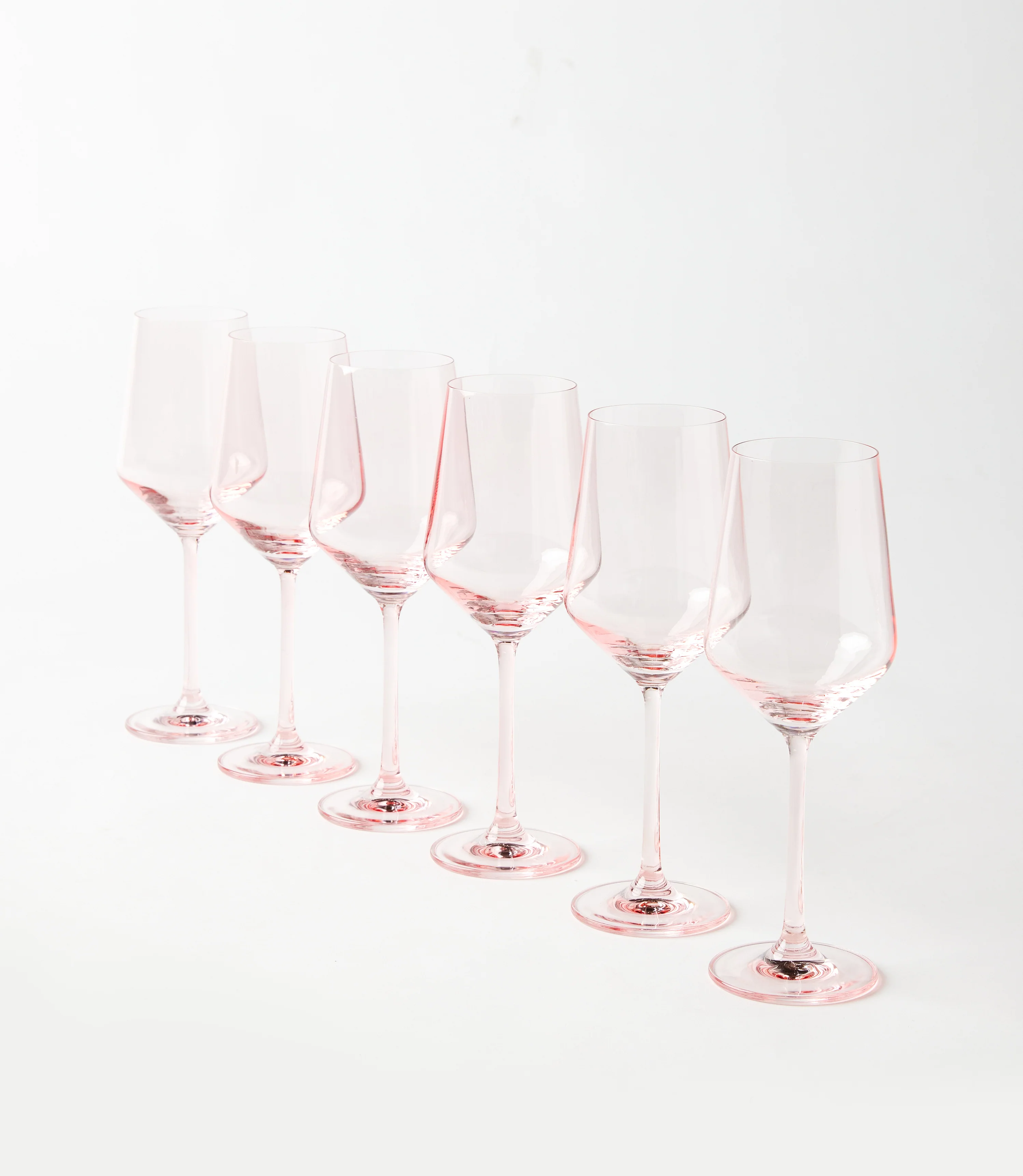 Blush Wine Glasses, Set Of 6