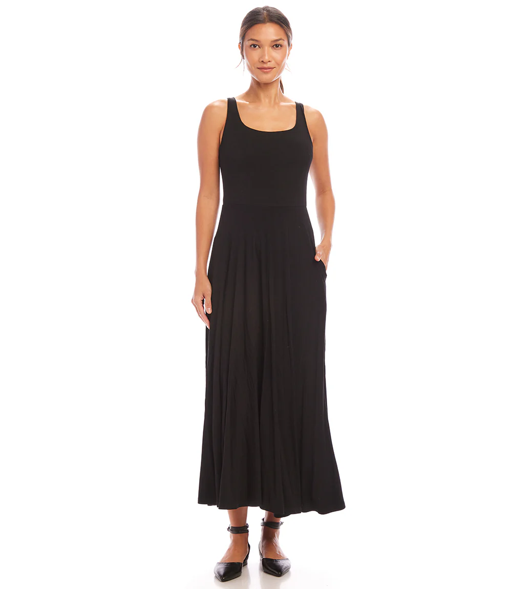 Sleeveless Flare Midi Dress