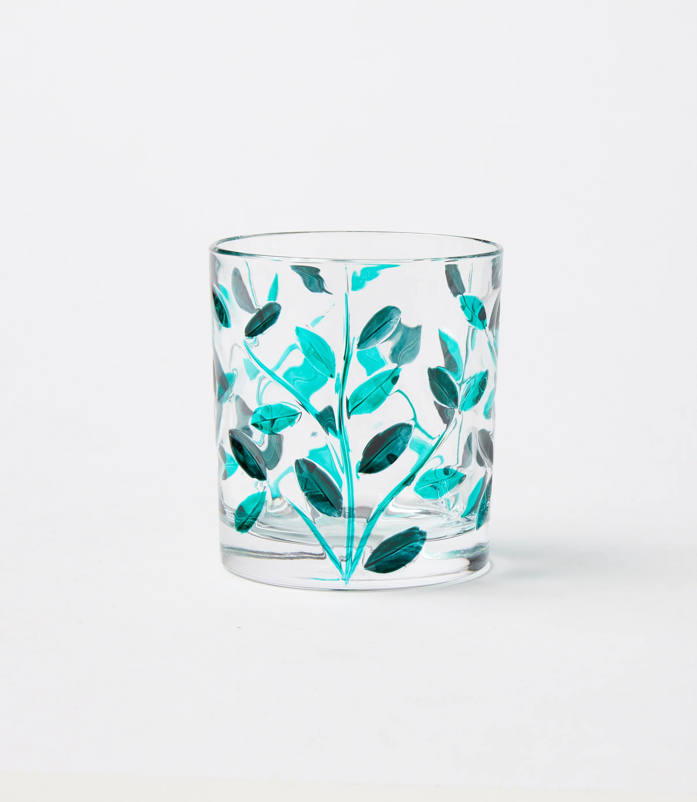 Hand-Painted Short Drinking Glass