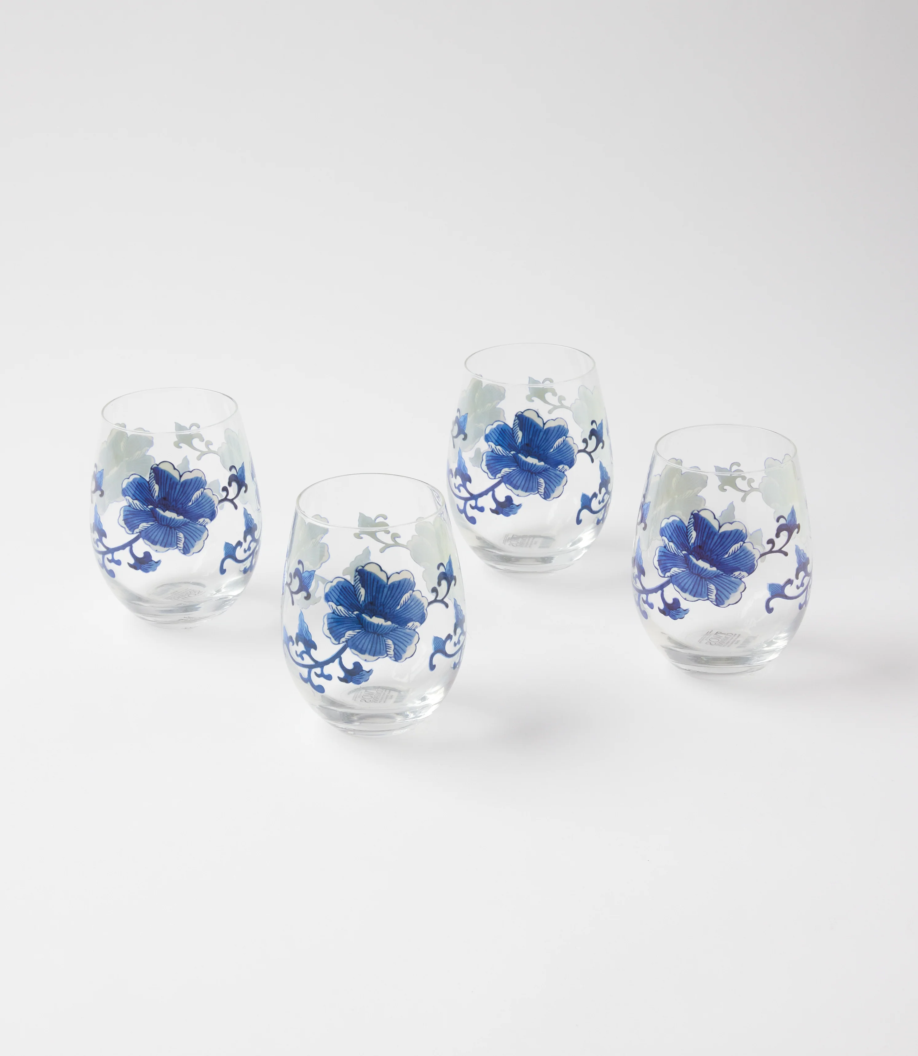 Hand-Painted Wine Glasses, Set Of 4