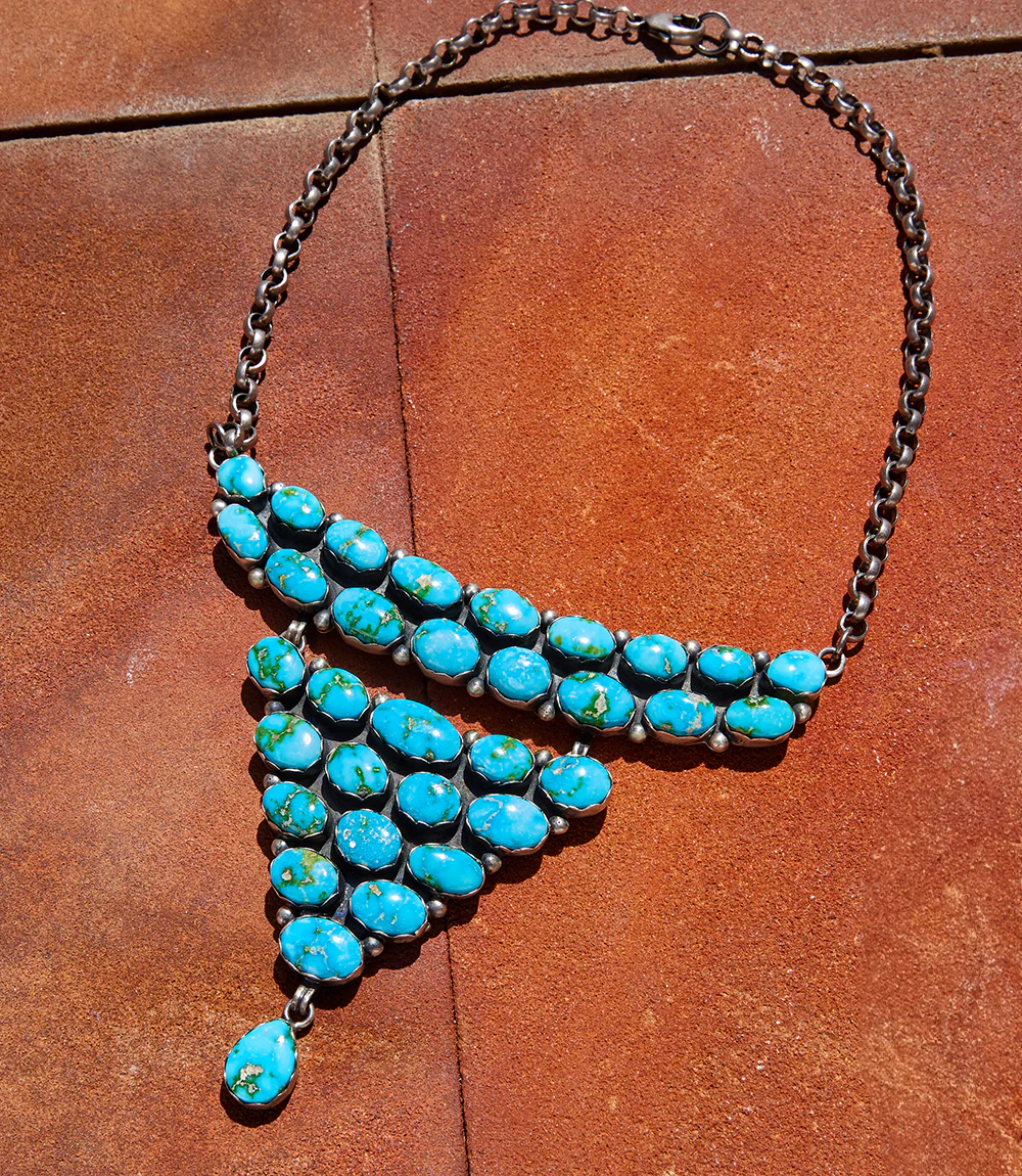 Sonoran Mountain Turquoise Triangle Drop Necklace