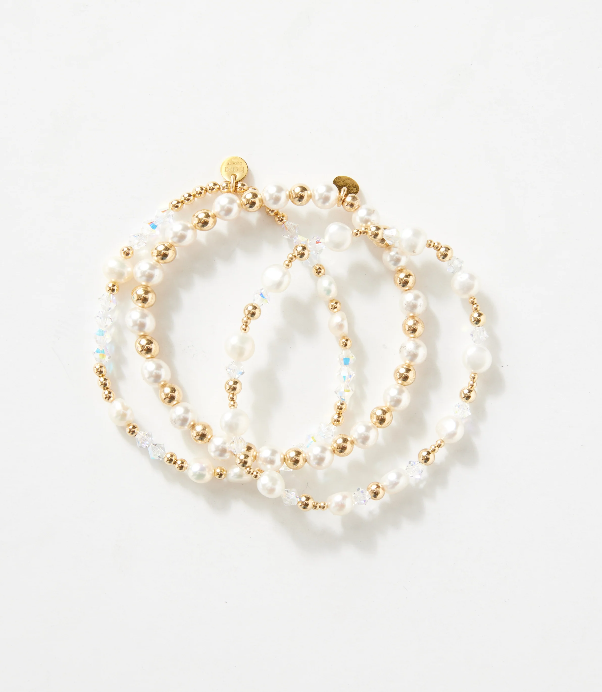 Pearl And Gold Beaded Bracelet